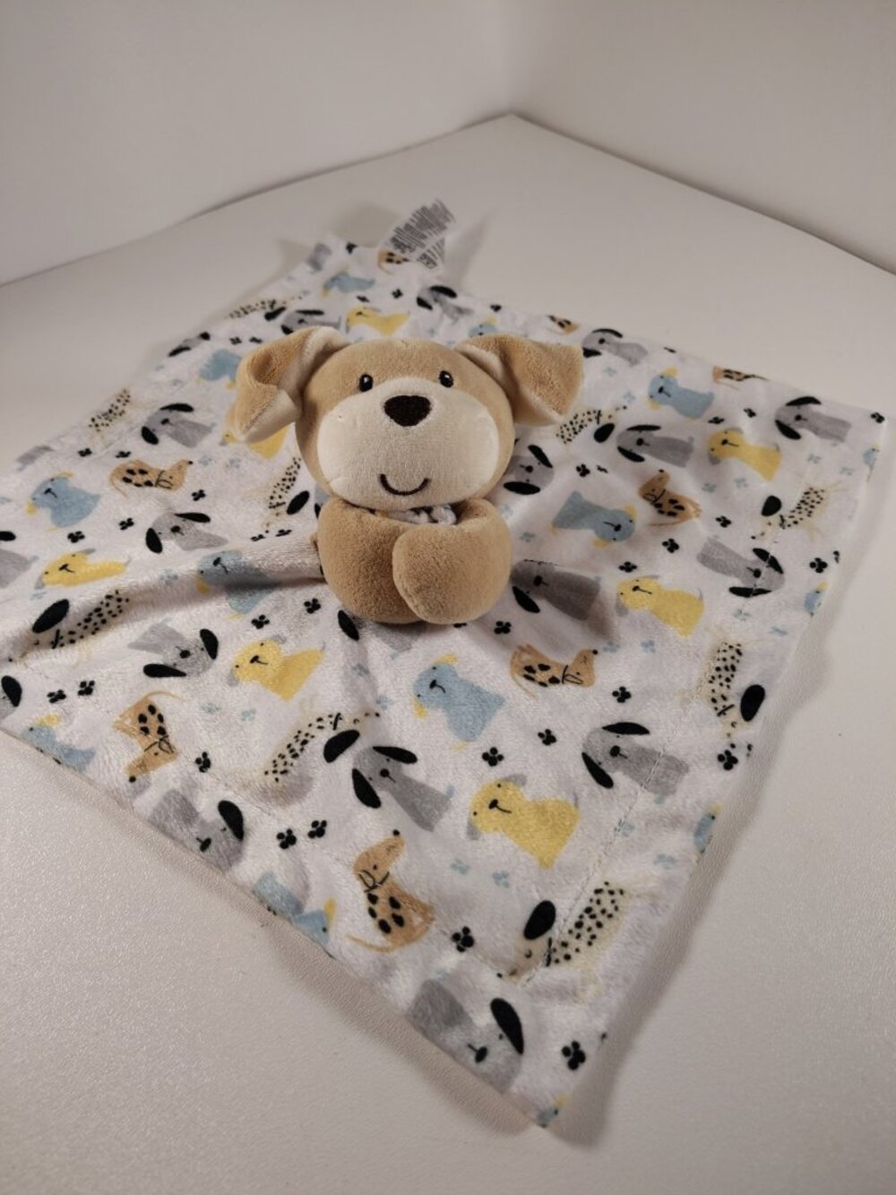 Baby Essentials Puppy Dog Security Blanket Lovey Snuggle Toy EUC